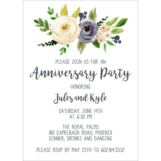 Gray and Ivory Roses Invitations